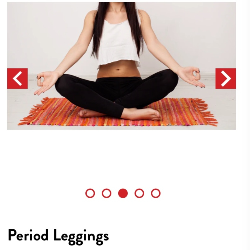Ruby Athletics Period Proof size Medium black leggings. {1227}